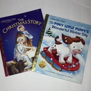 Little Golden Book Set - The Christmas Story & The Poky Little Puppy